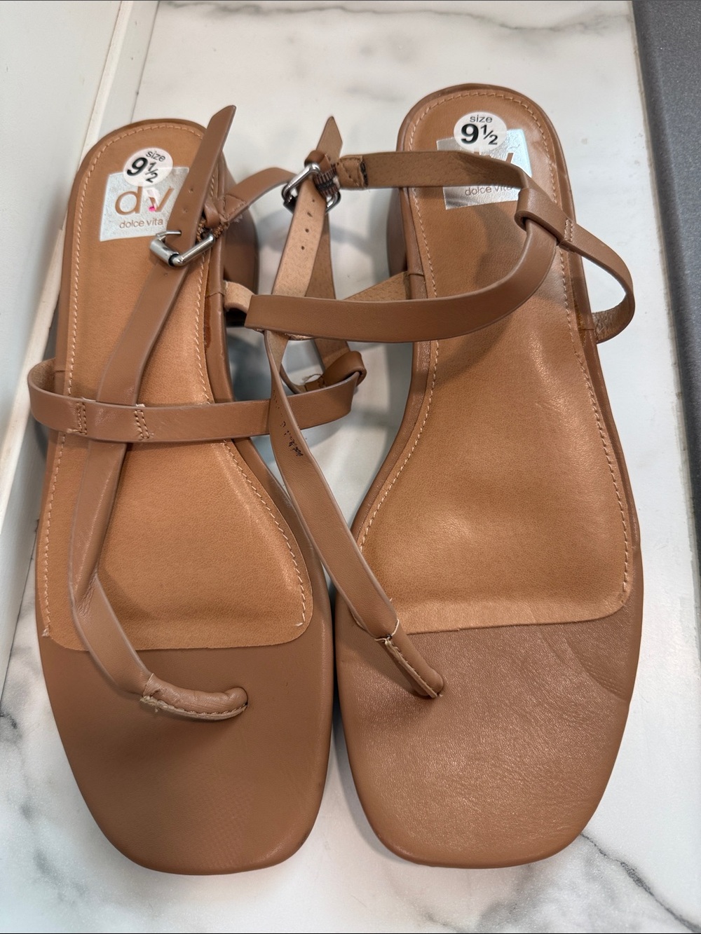 DV by Dolce Vita Nala Asymmetrical Ankle Strap Sandals Women’s Size 9.5